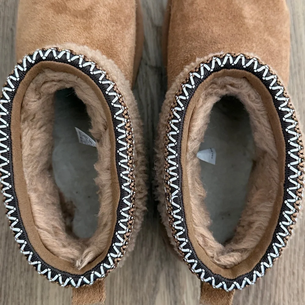 UGG Chestnut Shearling-Lined Slip-On